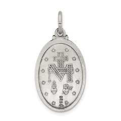 Sterling Silver Antiqued Miraculous Medal - 22