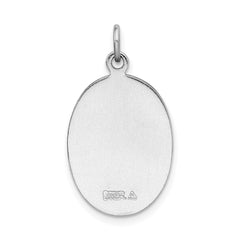 Sterling Silver Platinum-plated St. Christopher Medal