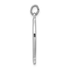 Sterling Silver Platinum-plated Ichthus Fish Charm - 2