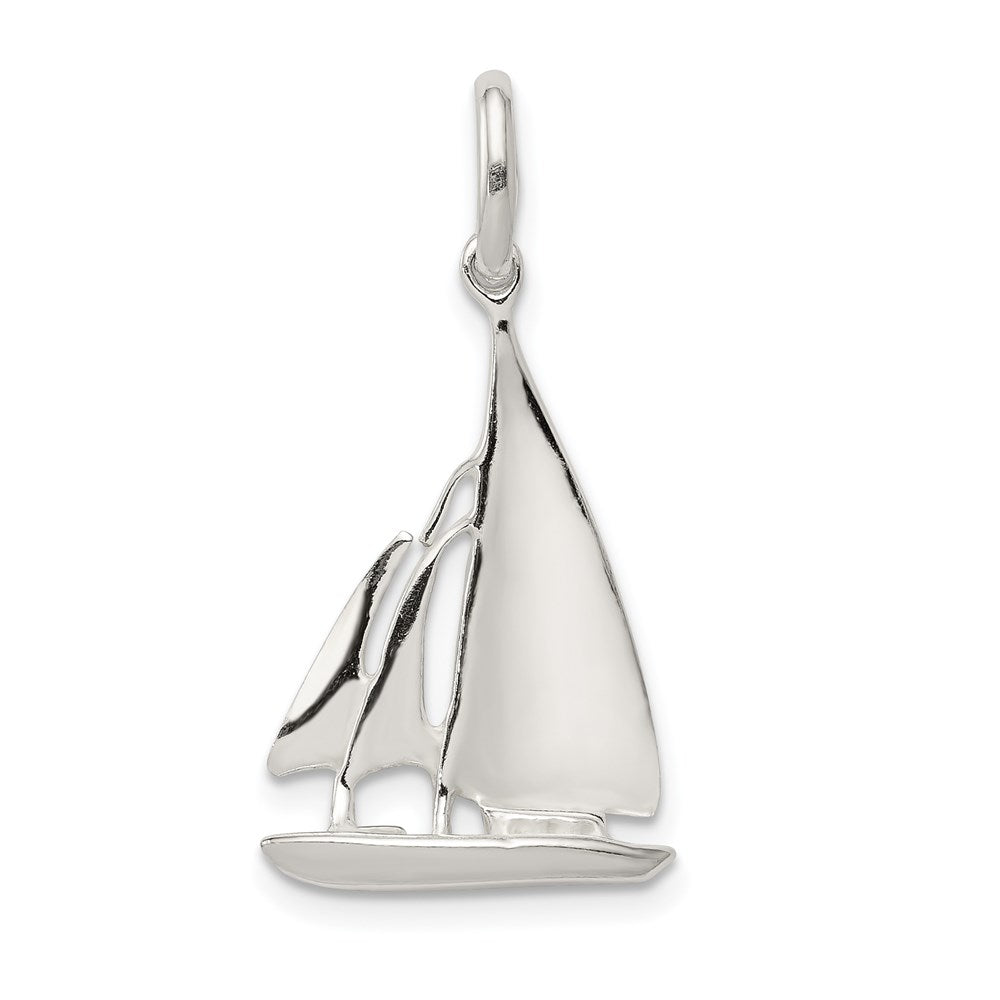 Sterling Silver Sailboat Charm - 2