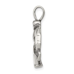 Sterling Silver Antiqued Hockey Player Charm - 2