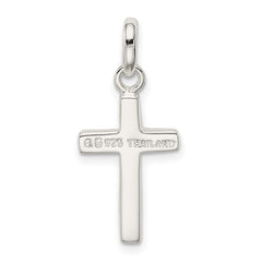 Sterling Silver Polished Cross Charm - 4