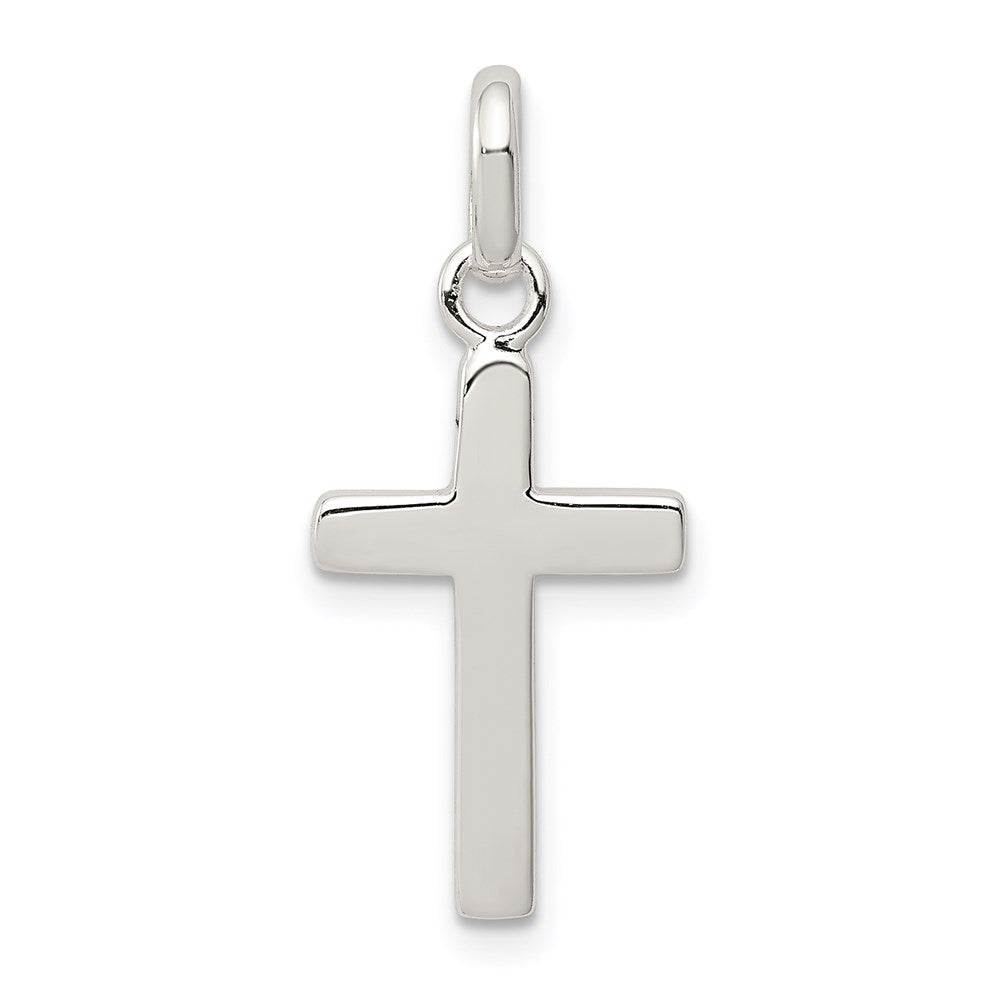Sterling Silver Polished Cross Charm - 4