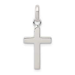 Sterling Silver Polished Cross Charm - 4