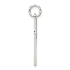 Sterling Silver Rhodium-plated Polished Cross Pendant