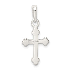 Sterling Silver Budded Cross Pendant - 3