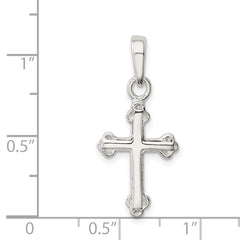 Sterling Silver Budded Cross Pendant - 3