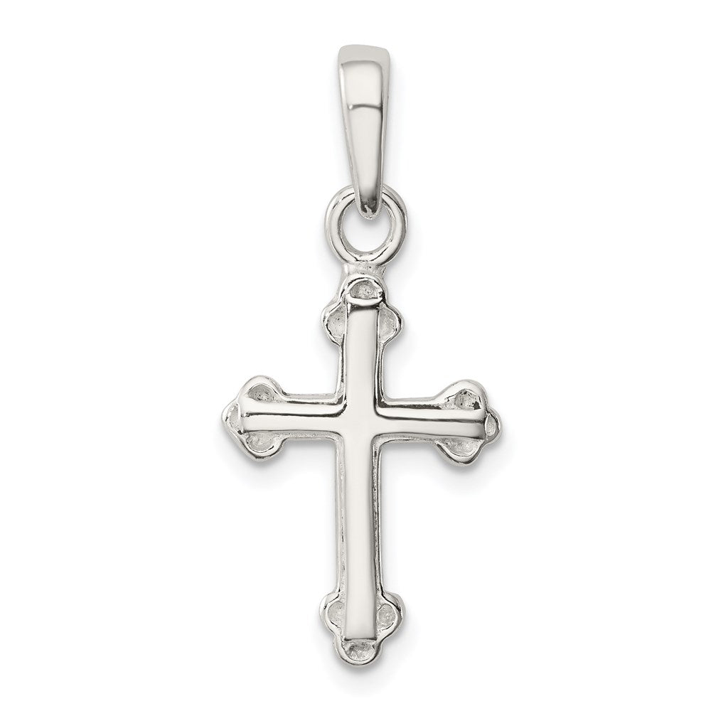 Sterling Silver Budded Cross Pendant - 3