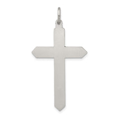 Sterling Silver Red Glass July Birthstone Antiqued Cross Pendant