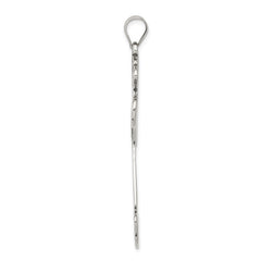 Sterling Silver Antiqued Cross Pendant - 8