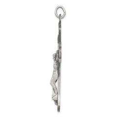 Sterling Silver Antiqued INRI Crucifix Pendant - 5