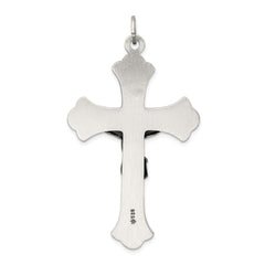 Sterling Silver Antiqued INRI Crucifix Pendant - 5