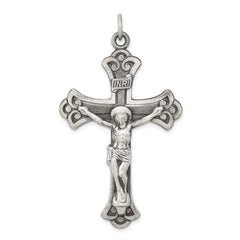 Sterling Silver Antiqued INRI Crucifix Pendant - 5
