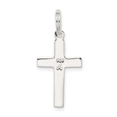 Sterling Silver Rhodium-plated Latin Cross Charm - 2