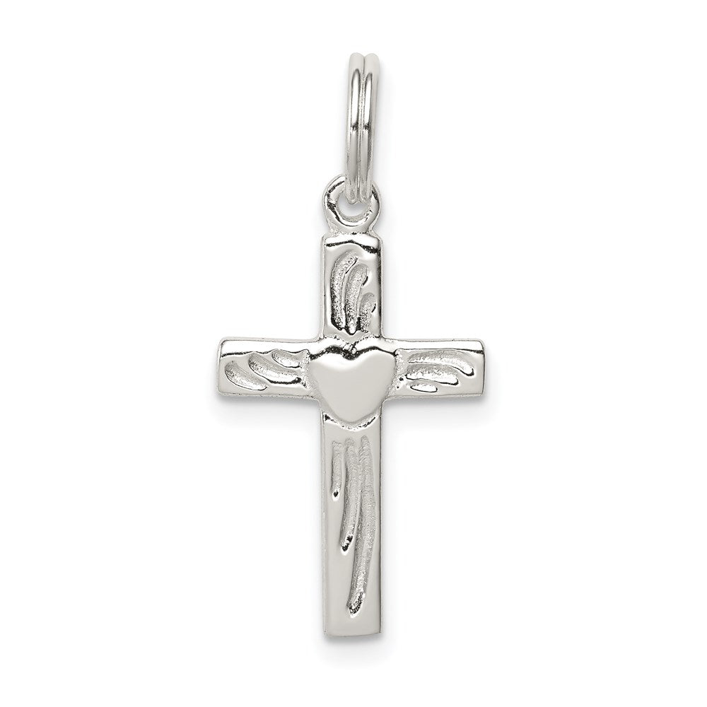 Sterling Silver Rhodium-plated Latin Cross Charm - 2