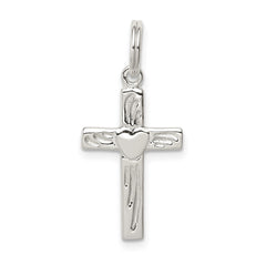Sterling Silver Rhodium-plated Latin Cross Charm - 2