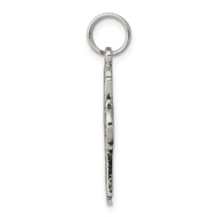 Sterling Silver Antiqued Cross Charm - 5