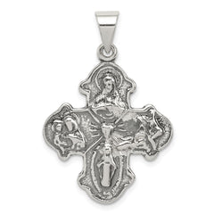 Sterling Silver Antiqued 4-way Medal - 2