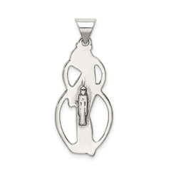 Sterling Silver Antiqued Blessed Mary Charm