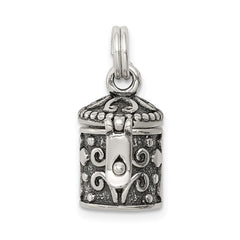 Sterling Silver Antiqued Cross Prayer Box Charm