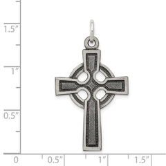 Sterling Silver Antiqued Celtic Cross Charm - 4