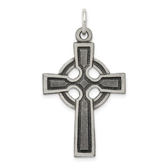 Sterling Silver Antiqued Celtic Cross Charm - 4