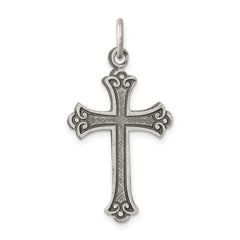 Sterling Silver Antiqued Cross Pendant - 12