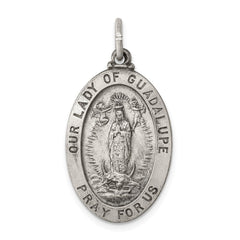 Sterling Silver Antiqued Our Lady of Guadalupe Medal - 4