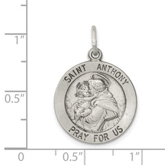 Sterling Silver Antiqued Saint Anthony Medal - 4