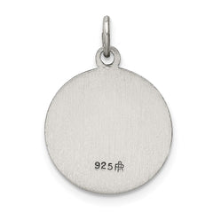 Sterling Silver Antiqued St. Christopher Medal - 13