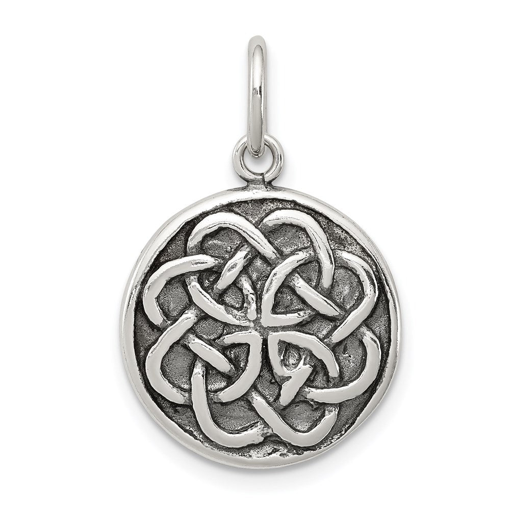 Sterling Silver Antiqued Celtic Knot Charm - 2
