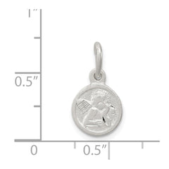 Sterling Silver D/C Cherub Disk Charm