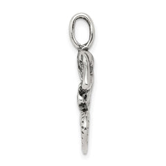 Sterling Silver Antiqued Mermaid Pendant - 2