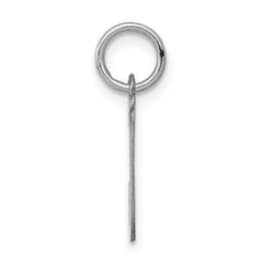 Sterling Silver Rhodium-plated Script Letter J Initial Charm - 3