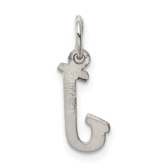 Sterling Silver Rhodium-plated Script Letter J Initial Charm - 3