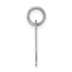 Sterling Silver Rhodium-plated Script Letter N Initial Charm - 2