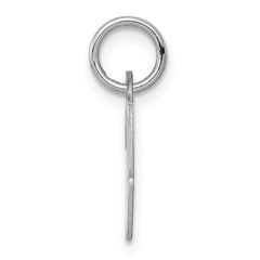 Sterling Silver Rhodium-plated Script Letter W Initial Charm - 3