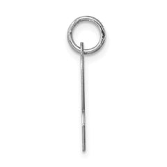 Sterling Silver Rhodium-plated Script Letter R Initial Charm