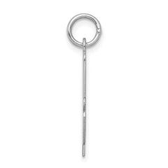 Sterling Silver Rhodium-plated Script Letter A Initial Charm - 3
