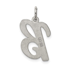 Sterling Silver Rhodium-plated Script Letter B Initial Charm - 3