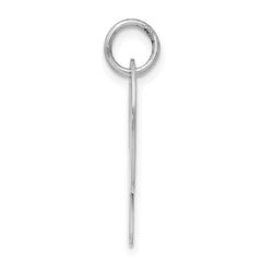 Sterling Silver Rhodium-plated Script Letter P Initial Charm - 3