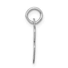 Sterling Silver Rhodium-plated Fancy Script Letter B Initial Charm - 2