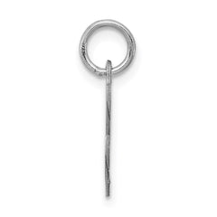 Sterling Silver Rhodium-plated Fancy Script Letter L Initial Charm - 2