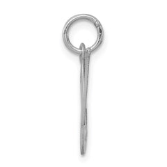 Sterling Silver Rhodium-plated Fancy Script Letter N Initial Charm - 2