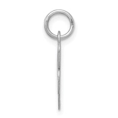 Sterling Silver Rhodium-plated Fancy Script Letter R Initial Charm - 2
