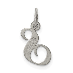 Sterling Silver Rhodium-plated Fancy Script Letter S Initial Charm - 2