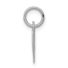 Sterling Silver Rhodium-plated Fancy Script Letter W Initial Charm - 3