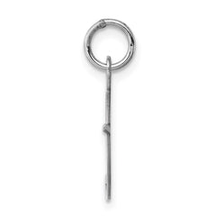 Sterling Silver Rhodium-plated Fancy Script Letter F Initial Charm - 3