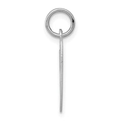 Sterling Silver Rhodium-plated Fancy Script Letter O Initial Charm - 3