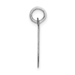 Sterling Silver Rhodium-plated Artisan Block Letter Y Initial Charm